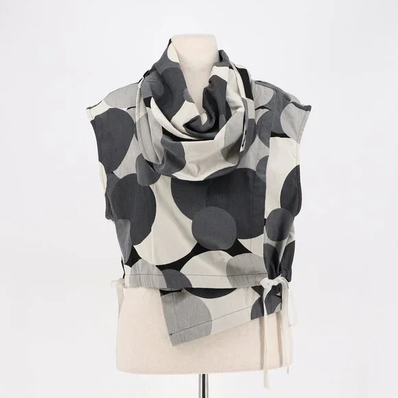 BRYN WALKER Draped Cowl Neck Asymmetrical Hem Wrap Cropped Top Size XXL - Picture 1 of 8